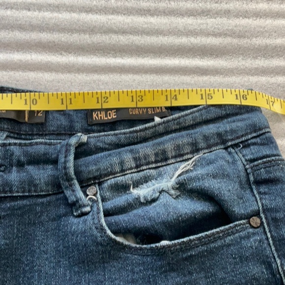 Khloe Kardashian - Curvy Slim Boot Blue Jeans, Size 12 - Picture 14 of 16